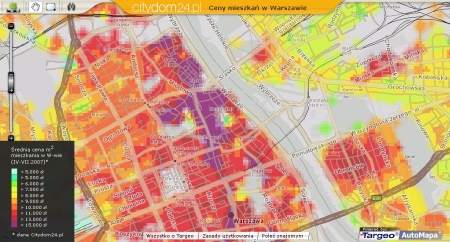 ceny.CityDom24.pl- ceny nieruchomości w Warszawie